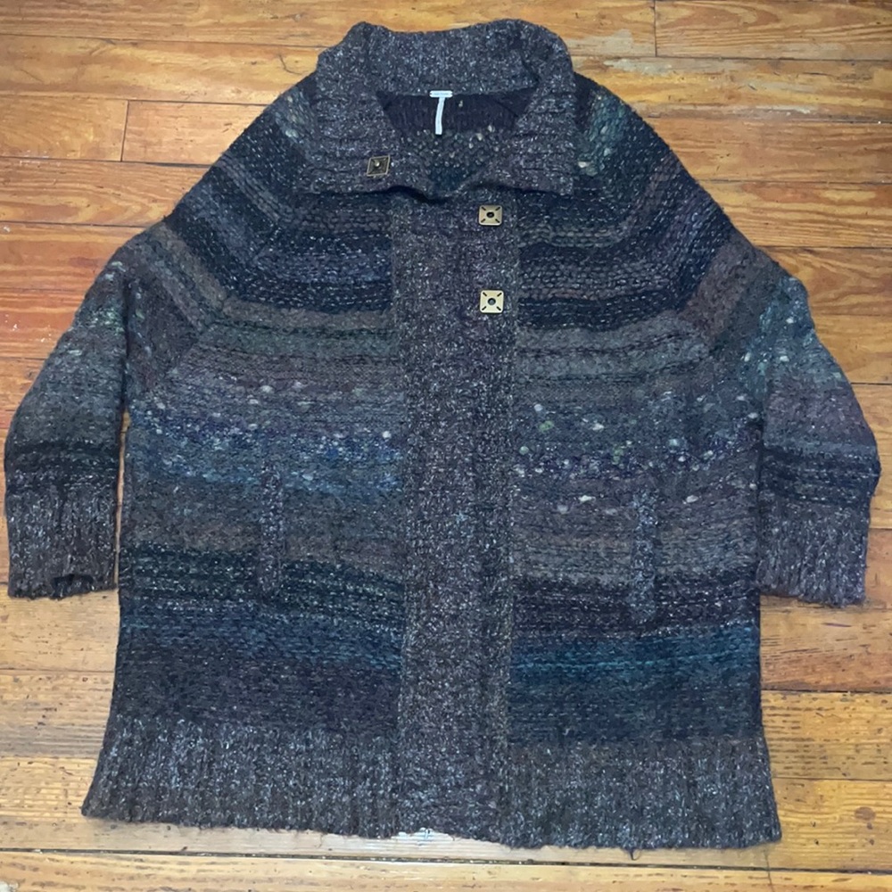 Free People Starlight Shadow Cardigan Sweater medium @rack